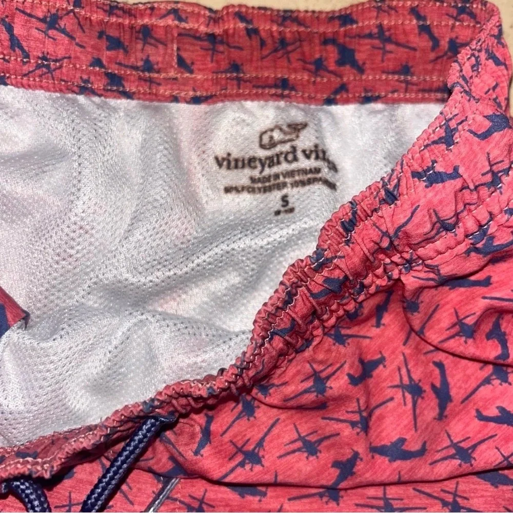 Vineyard Vines Kids Swim Trunks - Pink and Blue